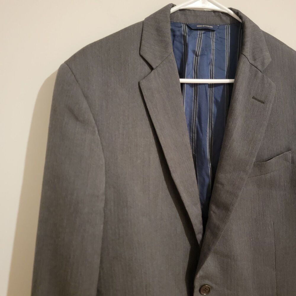 Brooks Brothers Regent Mens Blazer Herringbone Size 41L Wool Gray Luxury - Picture 2 of 11